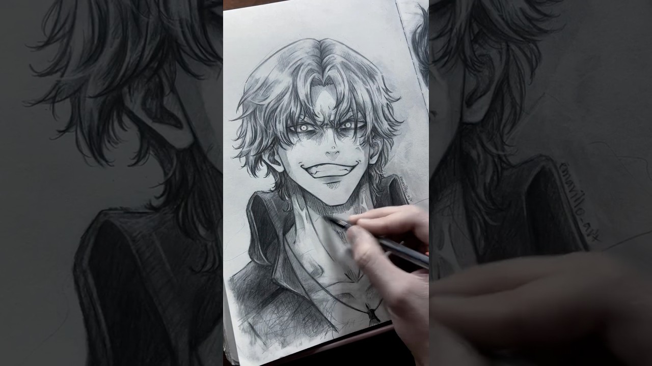 Drawing Dante from #devilmaycry in my style #dante #dmc #manga #anime #devilmaycryedit #dantedmc