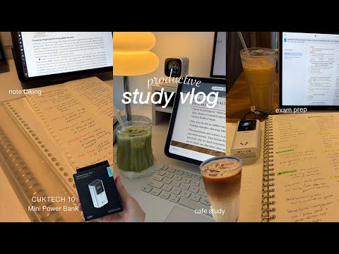Study Vlog 🍵 exam prep, productive morning, cafe study, uni study motivation, 5:00am productive days