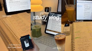 Study Vlog 🍵 exam prep, productive morning, cafe study, uni study motivation, 5:00am productive days
