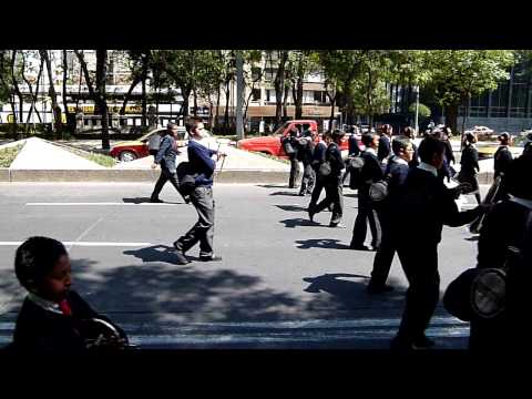 Mexico City - Young people marching through Reforma