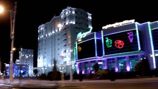 preview picture of video 'Иллюминация ночного Ашхабада - 2 (Night Ashgabat)'