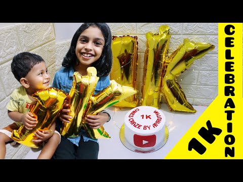 1 K SUBSCRIBERS CELEBRATION || CAKE CUTTING || CAKES CRAZE BY AMRUTHA