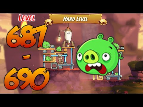 UNLOCK LEVEL 687-690 | ANGRY BIRDS 2 (HARD LEVEL) - MAP Cobalt Plateaus Hamburg