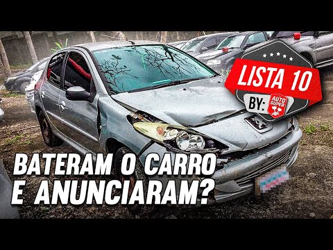 10 CARROS BATIDOS COM ANÚNCIOS SEM NOÇÃO