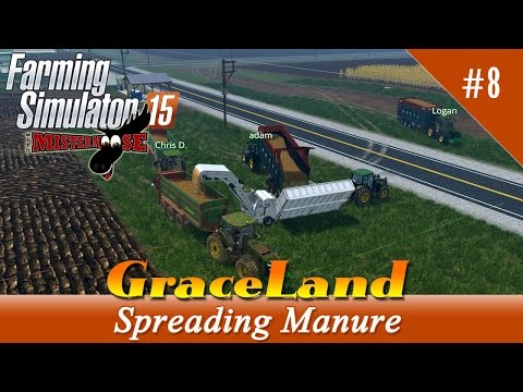 Farming Simulator 15 - Graceland - Spreading Manure in Multiplayer