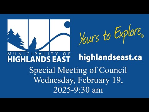Special  Meeting of Council Wednesday, February 19, 2025, 9:30am