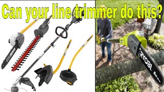 Can your line trimmer do this Ryobi trimmer & expand-it attachments review