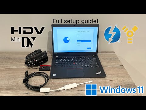 How to capture DV & HDV video tapes on a Windows 11 PC using FireWire to Thunderbolt 3/USB-C