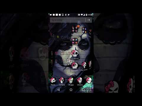 cute skull icon pink bow theme Video