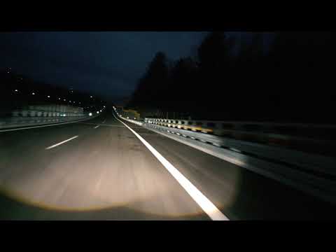 Večerný prejazd novootvoreným úsekom diaľnice D3 Čadca, Bukov - Svrčinovec.