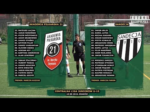 CLJ U-15: AP 21 Kraków - Sandecja Nowy Sącz 0:1