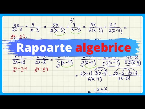 RAPOARTE ALGEBRICE. Operatii | Examen.md