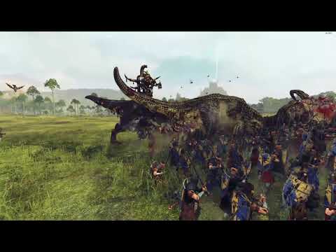 113 Dinosaurs VS 2281 Foot Squires - Blood Patch -Total War: Warhammer 2