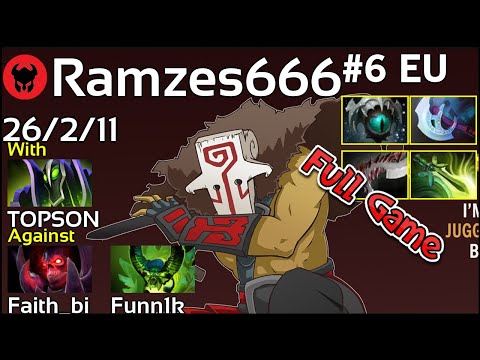 Ramzes666 plays Juggernaut!!! Dota 2 Full Game 7.20