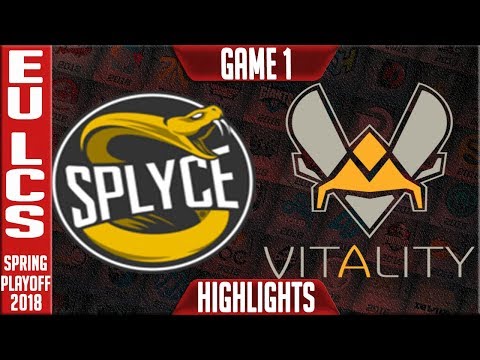 VIT vs SPY Highlights Game 1 | EU LCS 3rd Place Playoffs Spring 2018 | Vitality vs Splyce G1