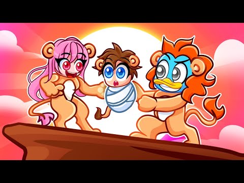 Having a LION FAMILY in Roblox!