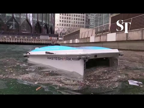 'Robot shark' eats plastic waste in River Thames