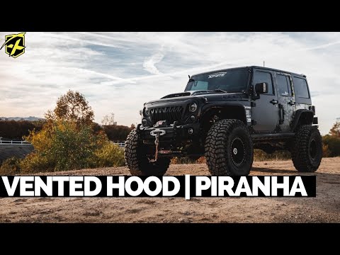 Jeep Wrangler JK Hood with Functional Air Vents | Piranha Series (07-18)
