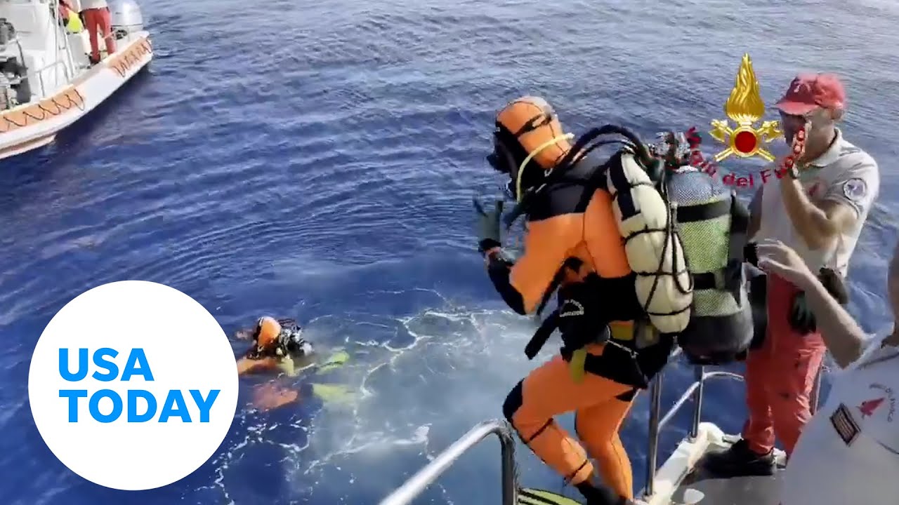 Watch Italian Coast Guard scramble to find superyacht survivors in Sicily | USA TODAY