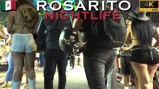 Baja’s Party Paradise 🎉 | Rosarito Beach Nightlife Walk 4K UHD