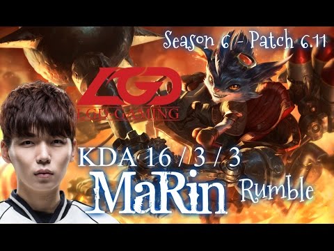 LGD MaRin RUMBLE Top vs Hecarim - Patch 6.11 KR | League of Legends