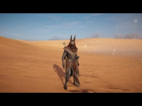 Assassin's Creed Origins Trial of the gods - Max level 55 gameplay and dark side of the moon outfit