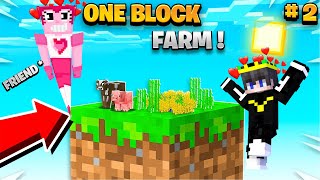 ONE BLOCK FARM WITH FRIEND #minecraft