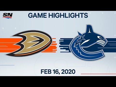 NHLハイライト｜ダックス対カナックス - 2020年2月16日 (NHL Highlights | Ducks vs Canucks – Feb. 16, 2020)