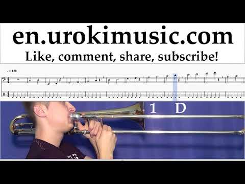 Trombone lessons Jingle Bell Rock Sheet Music Tutorial Part#1 um-i352