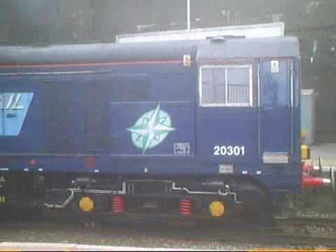DRS CLASS 20 CHOPPERS ON NUCLEAR FLASKS[20301,20304} 100310.wmv