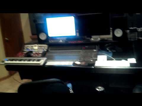 In the Studio working