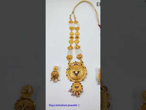 Mereble gold imitation necklace set, card packing