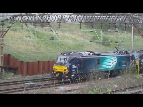 Crewe Freight Variety incl. 88002 on 6Z88 2nd Loaded Test  - 04/04/2017