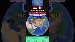 Singapore to Paris Flight Route with Air France AF181 | Boeing 787-9 
