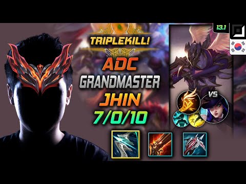 GrandMaster Adc Jhin Build Galeforce Fleet Footwork - Jhin Adc vs Caitlyn - LOL KR 13.1