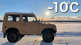 【北海道】雪中JA11ジムニー！雪化粧がキレイだった！