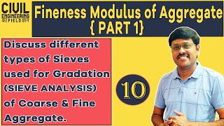 #10| Fineness Modulus (F.M) & Sieve Analysis of Aggregate {Part 1} |Er.Deepak Mathur(M.Tech)|(Hindi)