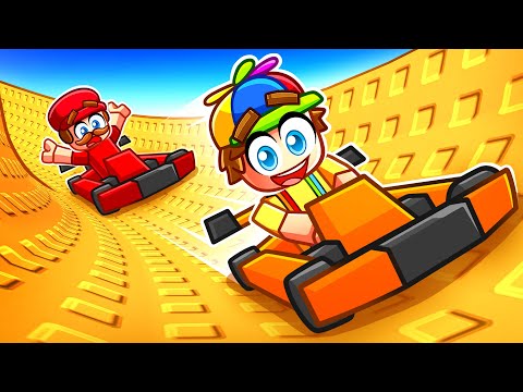 Reaching MAX SPEED in Roblox Ride a Cart Down a Slide...