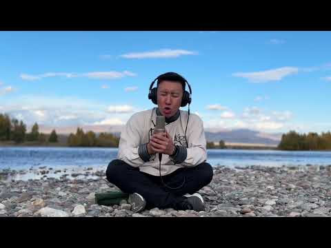 Throat singing meditation by the river 