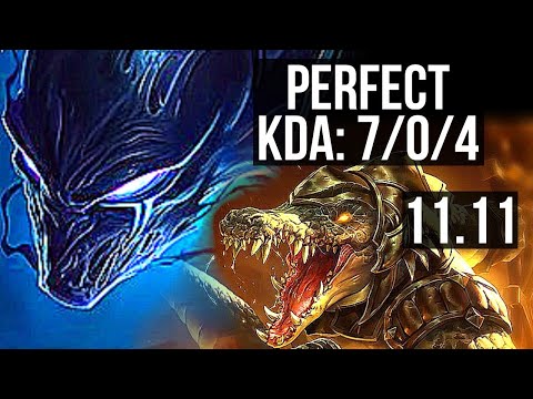 NOCTURNE vs RENEKTON (TOP) | 7/0/4, 700+ games, 1.1M mastery, Godlike | NA Grandmaster | v11.11