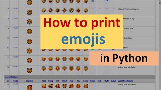 How to print emojis in Python