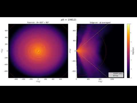 Accretion flow around supermassive black holes - Simulation S0