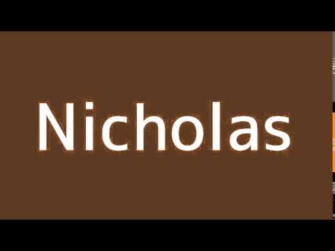 How to say Nicholas in Spanish