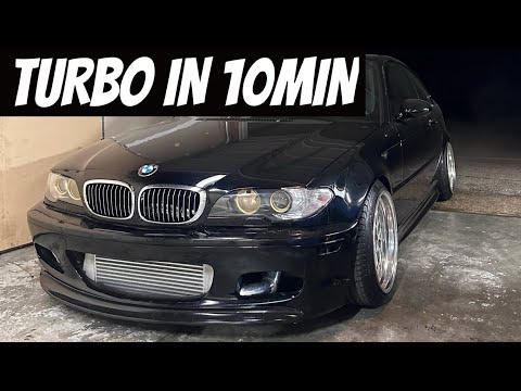 HOW TO TURBO A BMW E46! START TO FINISH IN 10 MINUTES!