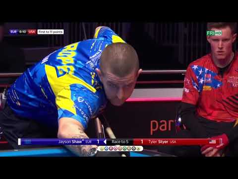 Mosconi Cup 2018 [Day 4] Match 17 - Jayson Shaw vs Tyler Styer