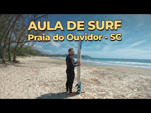 aulas de surf no paraíso escondido em Santa Catarina.