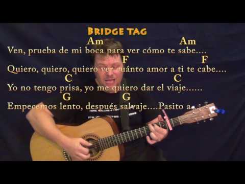 Despacito (Luis Fonsi/Justin Bieber) Fingerstyle Guitar Cover Lesson with Chords/Lyrics - Capo 2nd