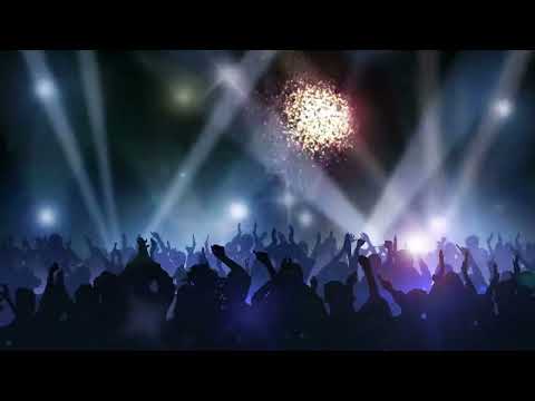 A large crowd of people at a concert silhouetted - 1 Hour Looped 4k, Screensaver for Meditation