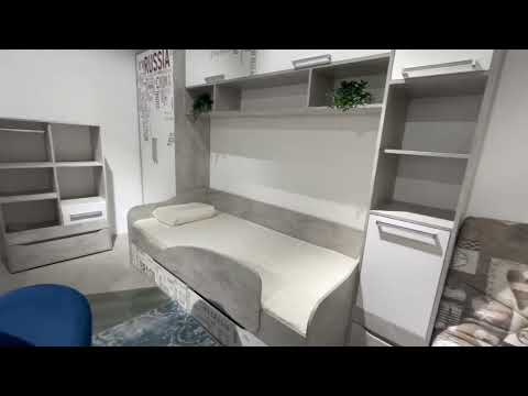 Детская Грей цемент светлый/белый