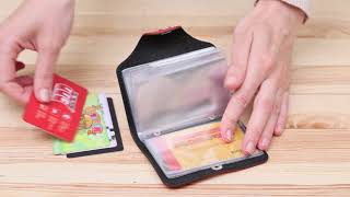 Візитниця вертикальна Shvigel 13910 червона шкіряна